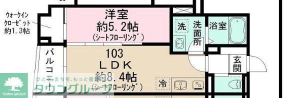 東京都練馬区上石神井南町計画(1LDK/1階)の間取り写真