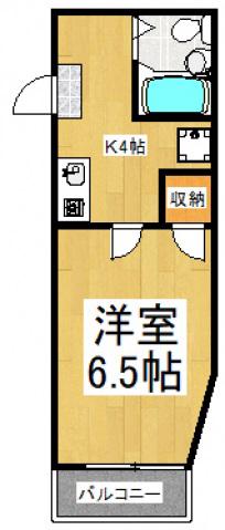 COZY久米川(1K/2階)の間取り写真