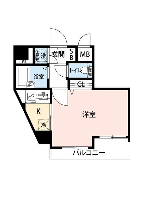 マイナビSTAYミライエ大森東(1K/2階)の間取り写真