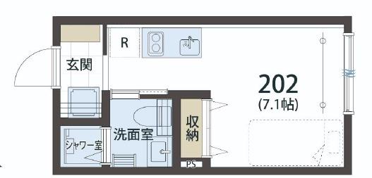 シエスタヴィラ田無トレクボクス(ワンルーム/2階)の間取り写真