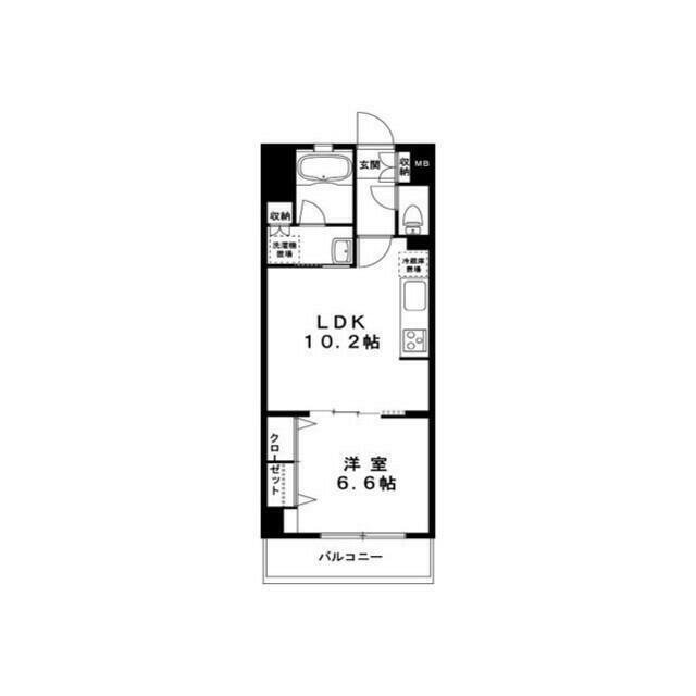 グランデュールIII江ノ島(1LDK/1階)の間取り写真