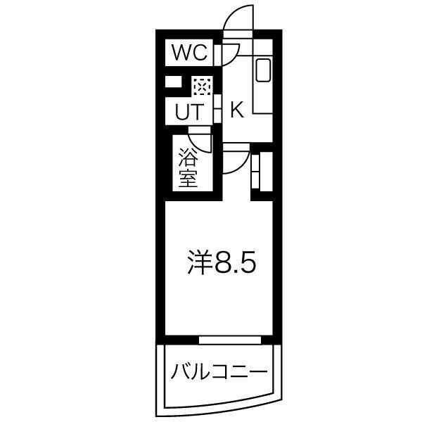 タウンライフ千種(1K/4階)の間取り写真