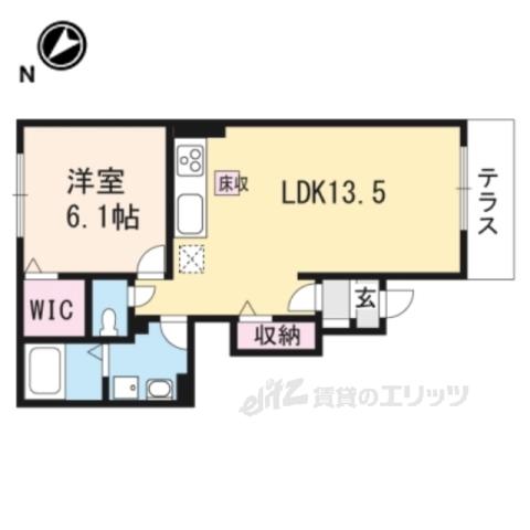 ブライトハウス3(1LDK/1階)の間取り写真