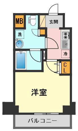 マイナビSTAYトワイライトヒルズ新小岩駅前(1K/3階)の間取り写真