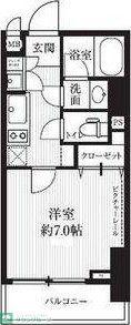 HF北四番丁レジデンス(1K/8階)の間取り写真