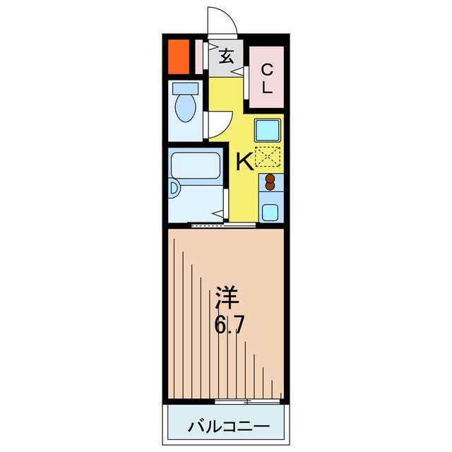リバーサイド綾瀬II(1K/4階)の間取り写真