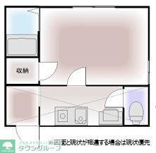 プラーズ愛甲A(1K/1階)の間取り写真
