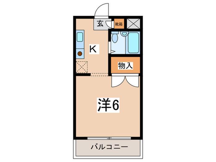 MORIYA MANSION(1K/2階)の間取り写真