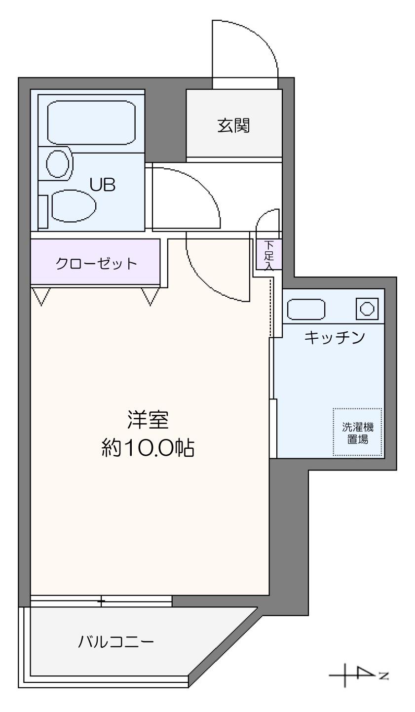パシフィックパレス元浅草(1K/2階)の間取り写真