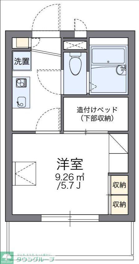 レオパレスグラッドII(1K/2階)の間取り写真