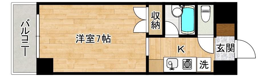 VILLAGE KOKURA(1K/3階)の間取り写真