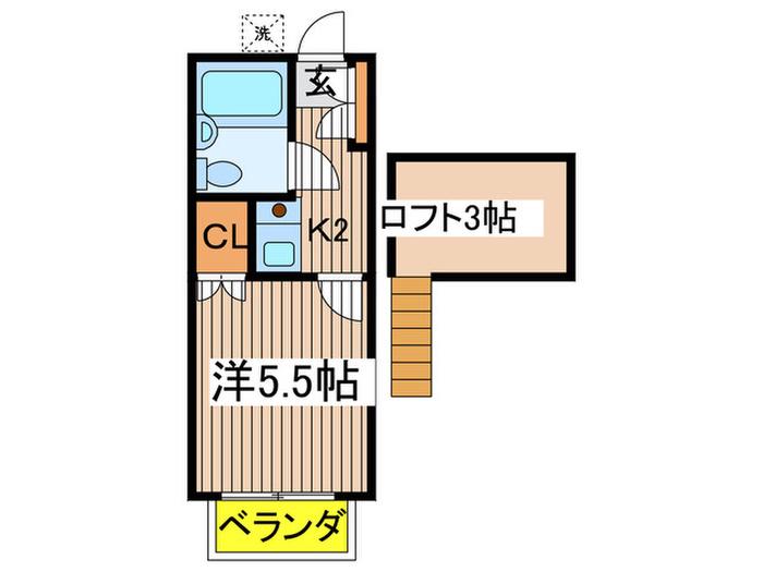 サンパレス大和田7番館(1K/1階)の間取り写真