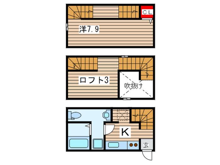 PETIT MILLEFEUILLE(ワンルーム/1階)の間取り写真