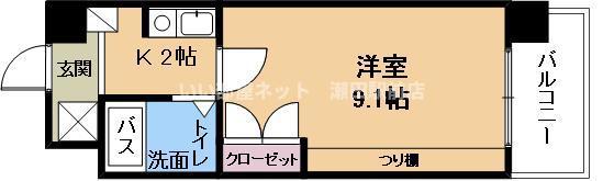 サンクリエートハヤシ壹號館(1K/2階)の間取り写真