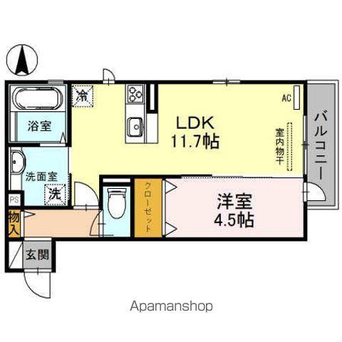 プチアングル(1LDK/2階)の間取り写真