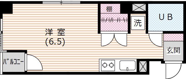 椎名町フラット(ワンルーム/3階)の間取り写真