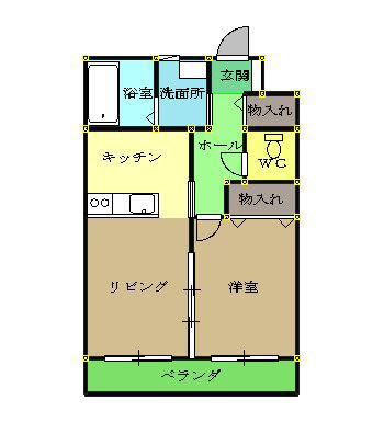 NATORIUM(1LDK/2階)の間取り写真