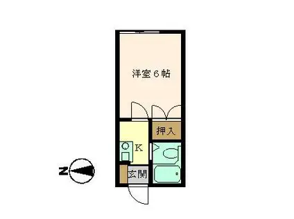 コトブキハイムB(1K/1階)の間取り写真