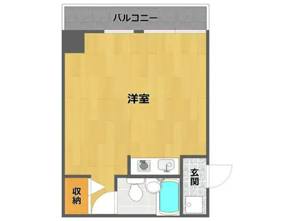 北本ビル(ワンルーム/3階)の間取り写真