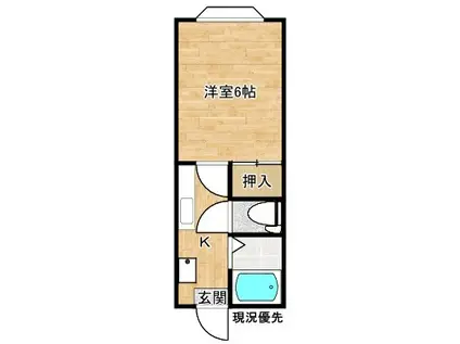 メゾンラフォーレ(1K/1階)の間取り写真