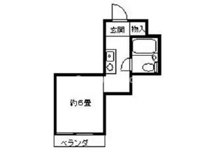 コスモメイト北野(1K/5階)の間取り写真