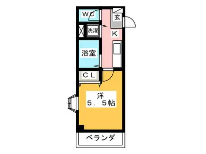 エイトアオキ(1K/3階)の間取り写真