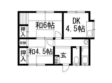 坂上文化(2DK/2階)の間取り写真