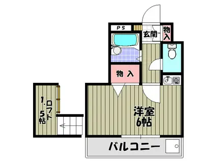 COCOMO・MORIMOTO(ワンルーム/3階)の間取り写真