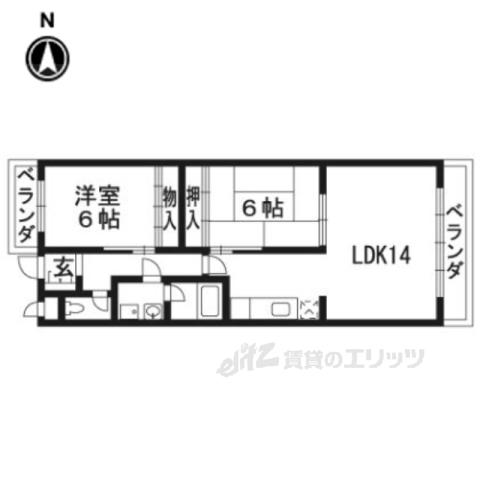 銀座ソレイユ(2LDK/3階)の間取り写真