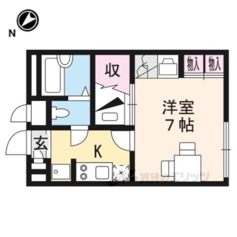 レオパレス伸和(1K/1階)の間取り写真