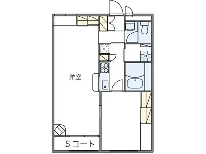 レオパレス奈成(1LDK/1階)の間取り写真