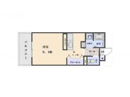 グランストークロコ(1K/1階)の間取り写真