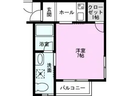 LIBLISS 八柱(1K/2階)の間取り写真