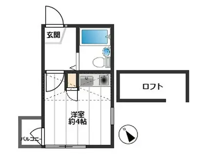 ライフピアグラシア(ワンルーム/2階)の間取り写真