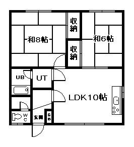 サンライズ(2LDK/1階)の間取り写真