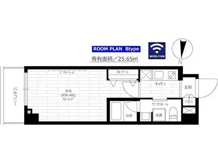 ステージグランデ多摩川(1K/5階)の間取り写真