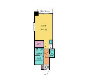 BRELIA MIHAGINO (1K/6階)の間取り写真