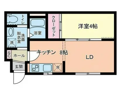 リヴェール南鍛冶町(1LDK/1階)の間取り写真