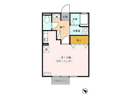 セジュール81(ワンルーム/1階)の間取り写真