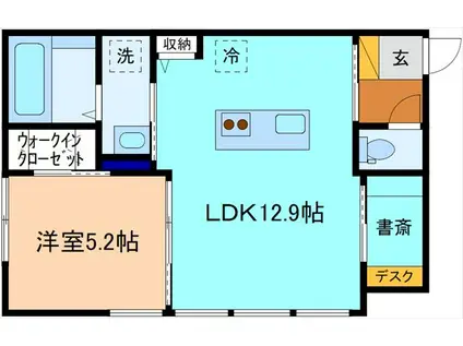 M&Y下冨居(1LDK/2階)の間取り写真