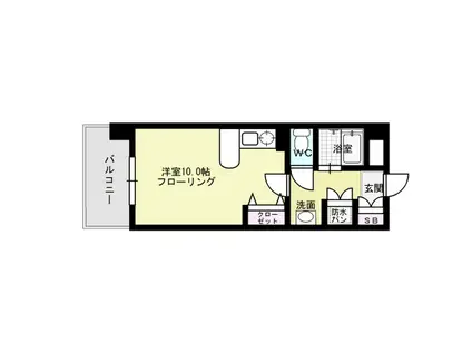 パークコート箱崎イースト(ワンルーム/2階)の間取り写真