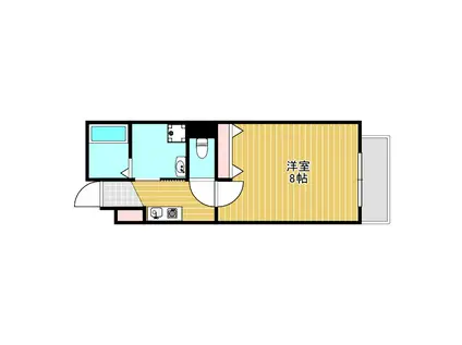 ロイヤルコート岡町(1K/5階)の間取り写真