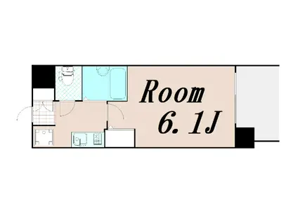 プレサンス京都四条烏丸(1K/10階)の間取り写真