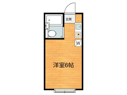 吉盛ビル(ワンルーム/2階)の間取り写真