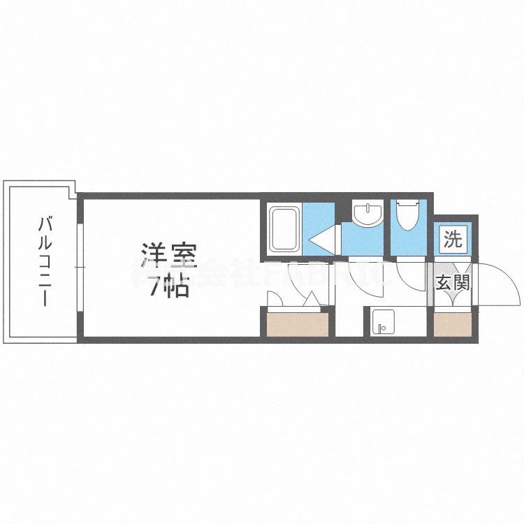 S-RESIDENCE大阪九条ノース(1K/8階)の間取り写真