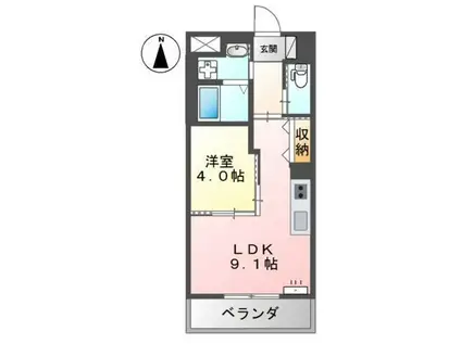 ソレイユ・ルヴァン赤坂(1LDK/3階)の間取り写真