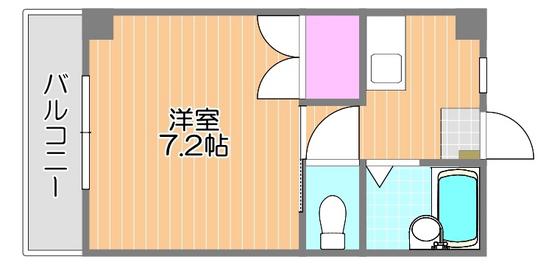 リーガ II(1K/5階)の間取り写真
