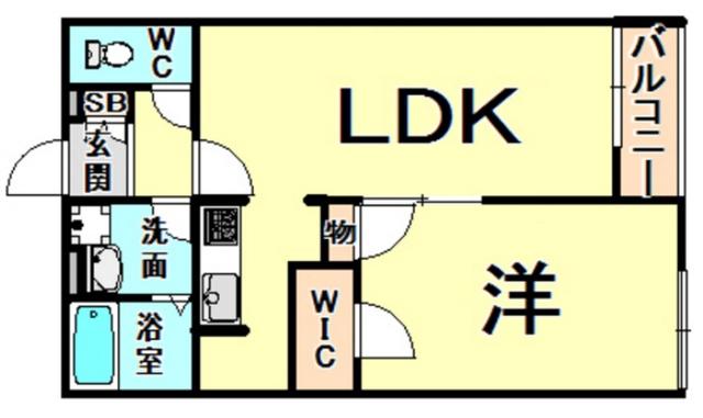 レオネクスト寺本(1LDK/1階)の間取り写真