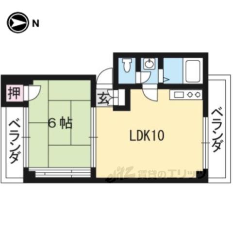 ア・ド・ミラーブル6(1LDK/3階)の間取り写真