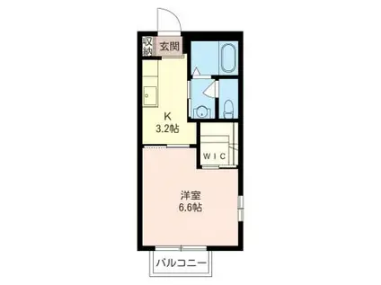 ハイツ・S77(1K/2階)の間取り写真